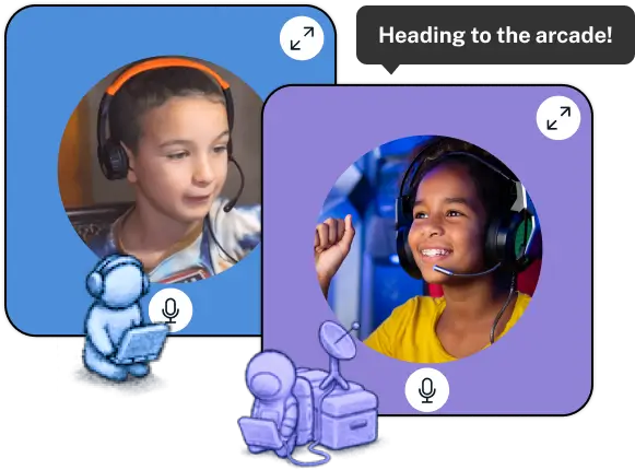 Friend using headsets