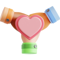 Hands and heart icon
