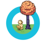 Yellow avatar under a tree