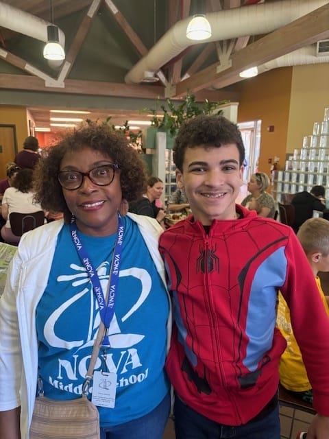 teacher with boy